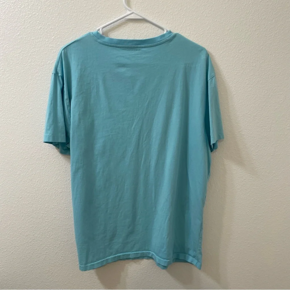 Polo Ralph Lauren v neck classic fit shirt teal blue medium